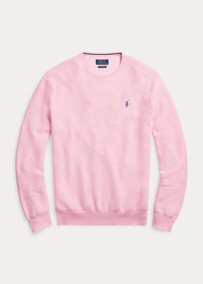 Sueter Polo Ralph Lauren Hombre Rosas - Cotton Crewneck - QZTHF1062